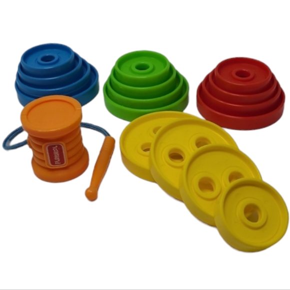 VINTAGE PLAYSKOOL THREAD SEWING BUTTON TODDLER LEARNING TOY - Picture 4 of 15